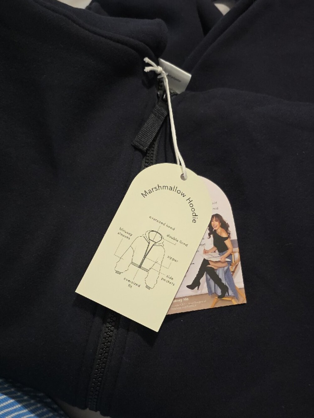 Blogilates Women's Marshmallow Full Zip Hooded Sweatshirt - 3X - Picture 4 of 4